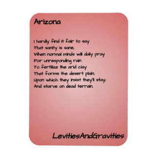 Poem Kitchen Magnet - Arizona