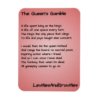 Poem Kitchen Magnet - The Queen's Gamble