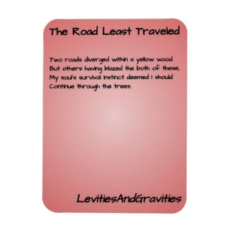 Poem Kitchen Magnet - The Road Least Travelled