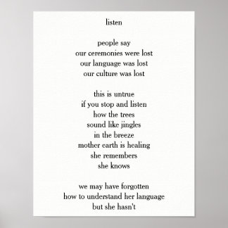 Poem - "listen" poster