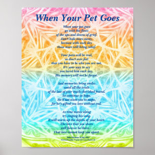 Poem: Male Pet Loss Sympathy POBY Poster Matte