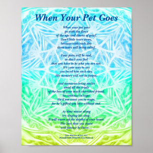 Poem: Male Pet Loss Sympathy YGB Poster Matte