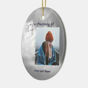  Poem Memorial Keepsake Angel Sky Clouds  Ceramic Ornament