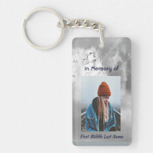  Poem Memorial Keepsake Angel Sky Clouds  Key Ring