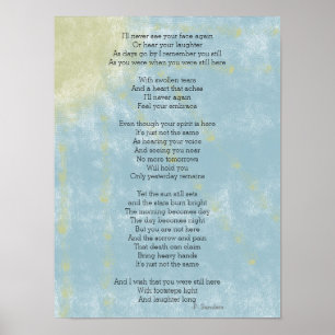 Poem on Loss and Grieving Poster