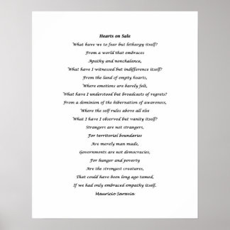 Poem on the wall poster