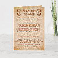 Poem Rainbow Bridge for Horses Sympathy
