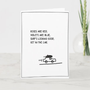 'Poem' - Surfing Valentine's Card
