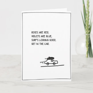 'Poem' - Surfing Valentine's Card