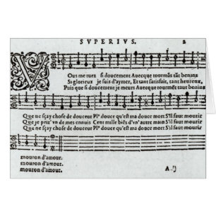 Poem to music by Jean Antoine de Baif
