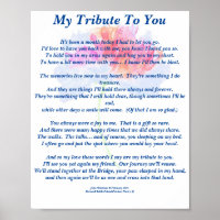 Poem: Tribute to a Deceased Pet FL Poster Matte