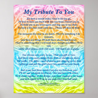 Poem: Tribute to a Deceased Pet PBPY Poster Matte