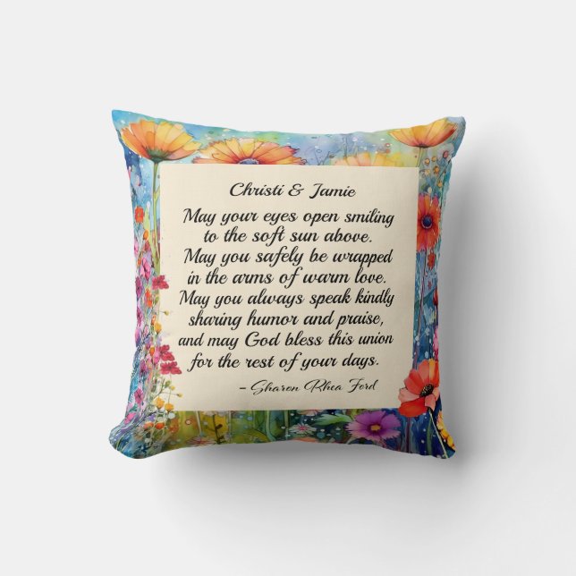Poem Wedding Blessing Cushion (Front)