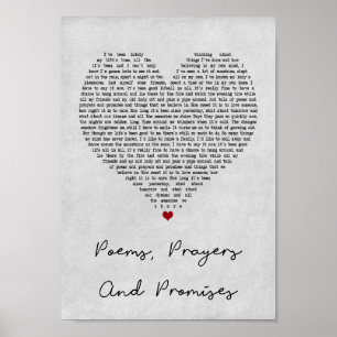 Poems Prayers And Promises Grey Heart Song Lyric Poster