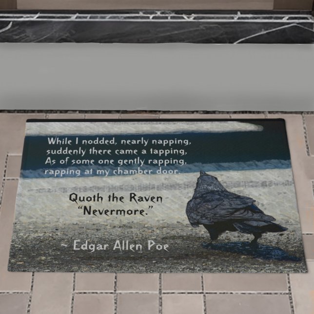 Poe's Raven Waiting on the Doormat (Creator Uploaded)