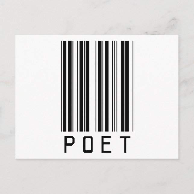 Poet Bar Code Postcard (Front)