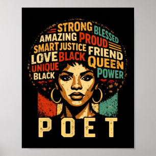 Poet Black History Month Powerful Black Pride Art Poster
