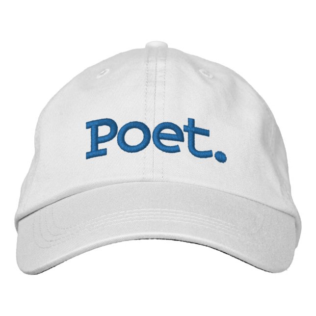 Poet. Embroidered Baseball Hat (Front)