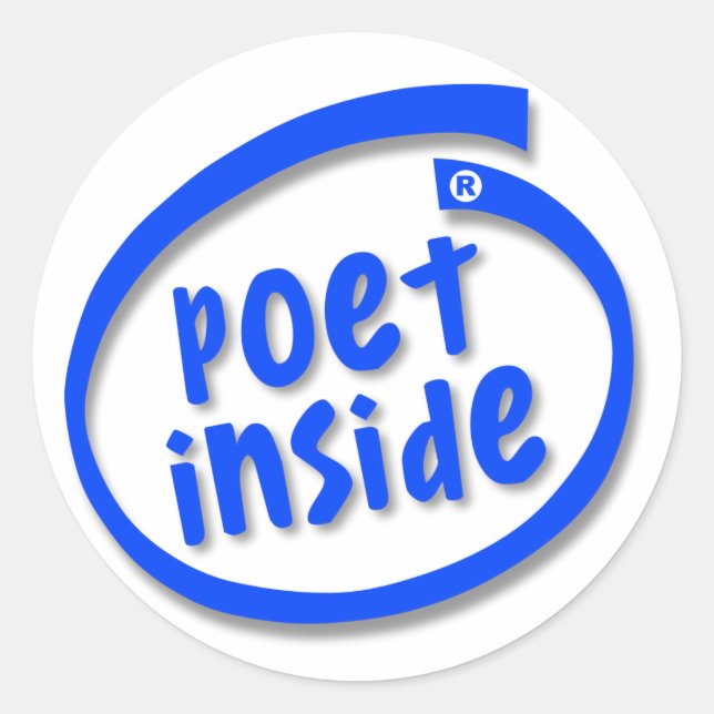 Poet Inside Classic Round Sticker (Front)