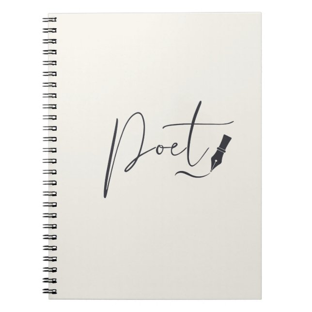 Poet Script Notebook – Minimalist Writing Journal (Front)