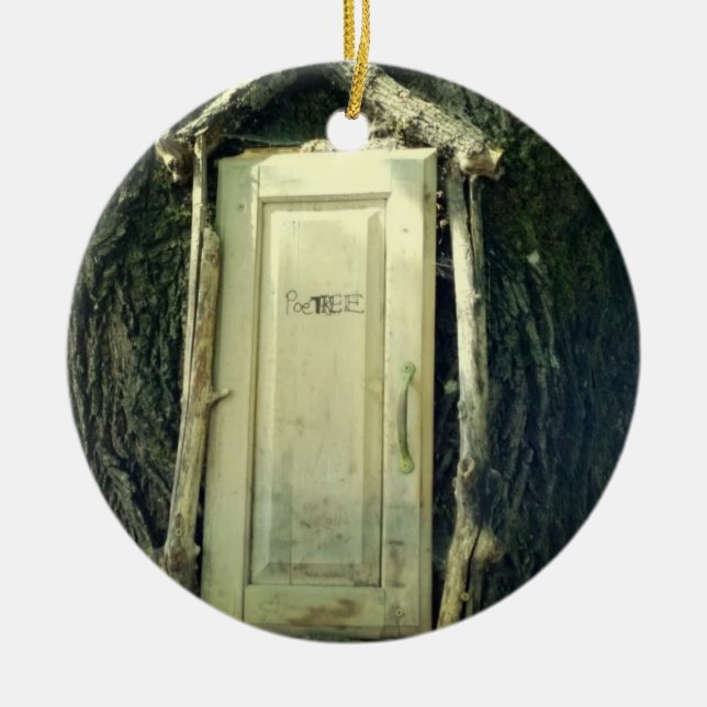 Poet Tree Ceramic Ornament (Front)