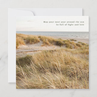 Poetic and soft beach nature aesthetic, greeting card
