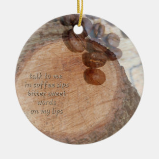 Poetic gift ceramic ornament