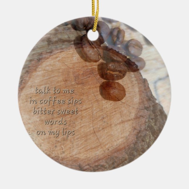 Poetic gift ceramic ornament (Front)