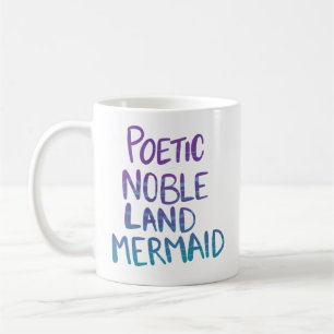 Poetic Noble Land Mermaid Coffee Mug