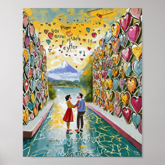 Poetic Play: Magnetic Love Poetry Wall Poster