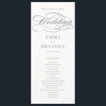 Poetic Script EDITABLE COLOR Wedding Program<br><div class="desc">Simply elegant programs that are perfect for sharing important details of your special day with your guests. Visit our website at berryberrysweet.com for stylish stationery designs and personalised gifts!</div>