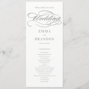 Poetic Script EDITABLE COLOR Wedding Program