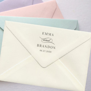 Poetic Script Wedding Self-Inking Stamp