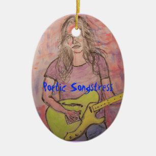 Poetic Songstress Ceramic Tree Decoration