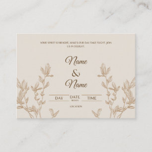 Poetic Wedding Invitation Card