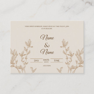 Poetic Wedding Invitation Card