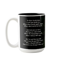 POetic white rose mug