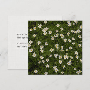 Poetic wood anemones Thank You for Friendship Card