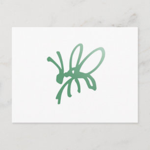 Poetica Bug Green Postcard