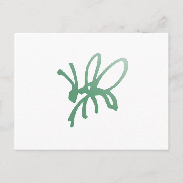 Poetica Bug Green Postcard (Front)
