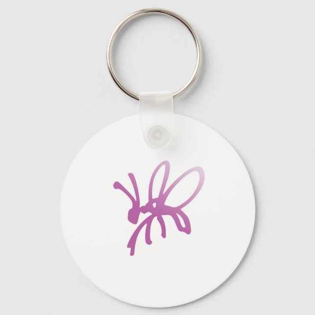 Poetica Bug Pink Key Ring (Front)