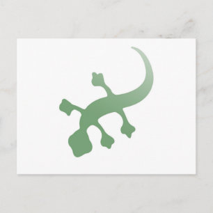 Poetica Gecko in Green Postcard