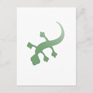 Poetica Gecko in Green Postcard