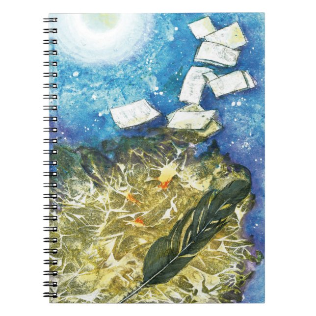 Poetisches Motiv mit Mondschein. Notebook (Front)