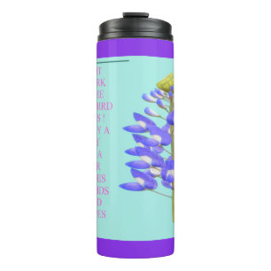 Poetry about the night colour sky blue thermal tumbler