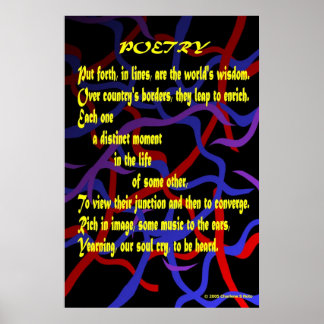Poetry (acrostic poem) poster