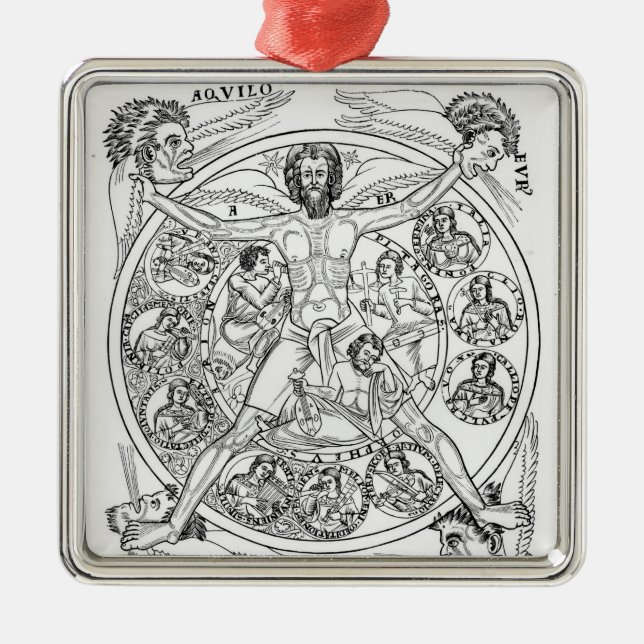 Poetry and Music Metal Ornament (Front)