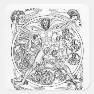 Poetry and Music Square Sticker