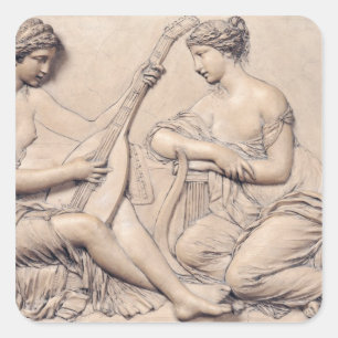 Poetry and Music Square Sticker