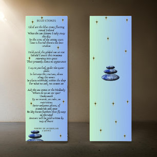 Poetry Blue Stones For Book Pages Bookmarks